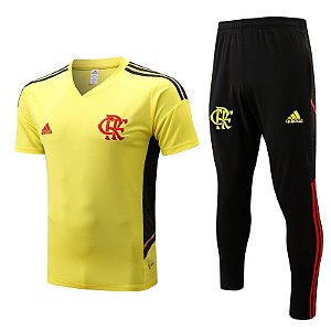 Novo Conjunto Flamengo Treino Amarelo E Preto Masculino 2022 / 2023