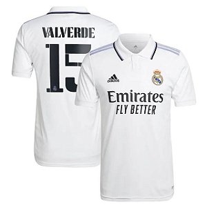Nova Camisa Real Madrid 1 Valverde 15 Torcedor 2022 / 2023