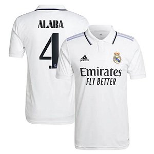Nova Camisa Real Madrid 1 Alaba 4 Torcedor 2022 / 2023