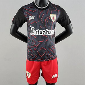 Novo Kit Infantil Athletic Bilbao 2 Camisa e Short  2022 / 2023