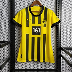 Nova Camisa Feminina Borussia Dortmund 1 Amarela 2022 / 2023