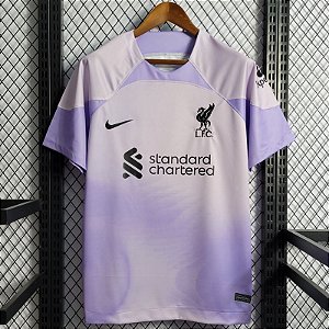 Nova Camisa Liverpool Goleiro Lilás Torcedor Masculina 2022 / 2023