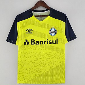 Nova Camisa Grêmio Treino Verde Fluorescente Torcedor Masculina 2022 / 2023