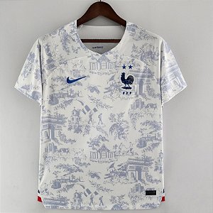 Nova Camisa França Treino Branca Torcedor Masculina 2022 / 2023