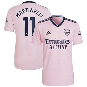 Nova Camisa Arsenal 3 Martinelli 11 Torcedor 2022 / 2023