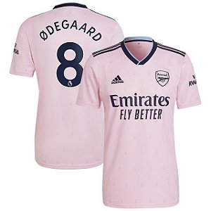 Nova Camisa Arsenal 3 Ødegaard 8 Torcedor 2022 / 2023
