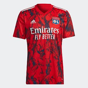 Nova Camisa Lyon 2 Vermelha Torcedor Masculina 2022 / 2023