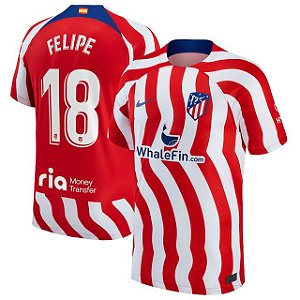 Nova Camisa Atlético De Madrid 1 Felipe 18 Torcedor 2022 / 2023