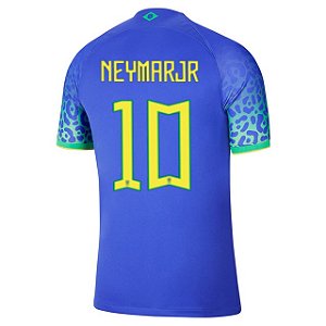 Nova Camisa Brasil 2 Azul Neymar Jr 10 Torcedor 2022 / 2023
