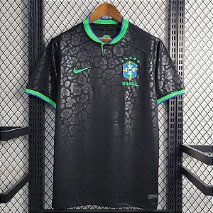 Nova Camisa Brasil Preta Torcedor Masculina 2022 - 021 Sport