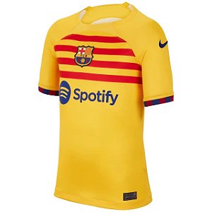 Nova Camisa Barcelona 4 Amarela Torcedor Masculina 2023 /2024