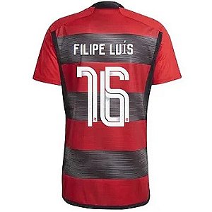 Nova Camisa Flamengo 1 Filipe Luís 16 Torcedor 2023 / 2024