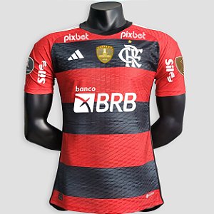Nova Camisa Edição Jogador Flamengo 1 Com Patch Libertadores E Todos Patrocinios 2023 / 2024