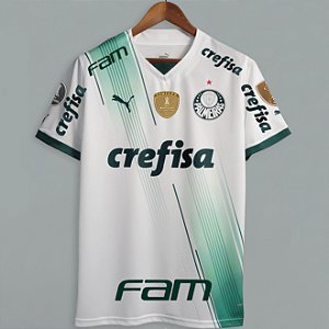 Nova Camisa Palmeiras 2 Branca com patch libertadores e todos patrocínios Torcedor Masculina 2023 / 2024