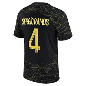 Nova Camisa PSG 4 Sergio Ramos 4 Torcedor 2023 / 2024