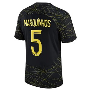 Nova Camisa PSG 4 Marquinhos 5 Torcedor 2023 / 2024