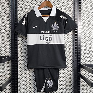 Novo Kit Infantil Olimpia 2 Preto Camisa e Short 2023 / 2024