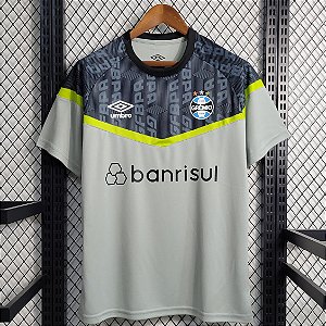 Nova Camisa Grêmio Treino Cinza Torcedor Masculina 2023 / 2024