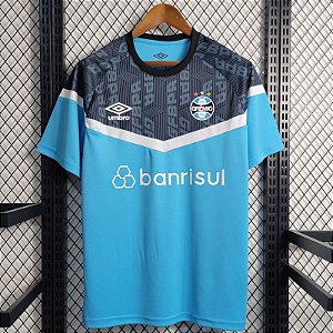 Nova Camisa Grêmio Treino Azul Torcedor Masculina 2023 / 2024