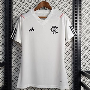 Nova Camisa Feminina Flamengo Branca Treino 2023 / 2024