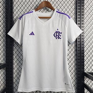 Nova Camisa Feminina Flamengo Goleiro Branca 2023 / 2024