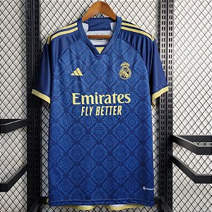 Nova Camisa Real Madrid Azul Torcedor Masculina 2023 / 2024