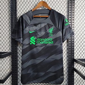 Nova Camisa Liverpool Goleiro Preta Torcedor Masculina 2023 / 2024