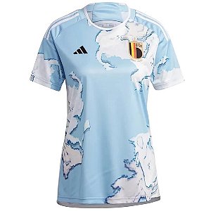 Nova Camisa Feminina Bélgica 2 2023