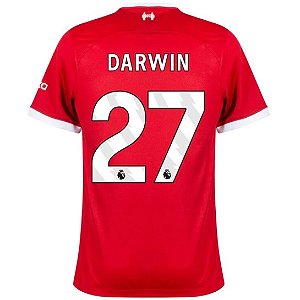 Nova Camisa Liverpool 1 Darwin 27 Torcedor 2023 / 2024