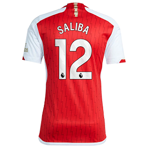 Nova Camisa Arsenal 1 Saliba 12 Torcedor 2023 / 2024
