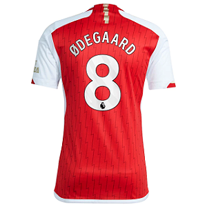 Nova Camisa Arsenal 1 Ødegaard 8 Torcedor 2023 / 2024
