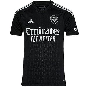 Nova Camisa Arsenal Goleiro Preta Torcedor Masculina 2023 / 2024