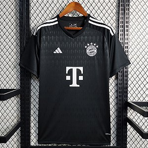 Nova Camisa Bayern De Munique Goleiro Preta Torcedor Masculina 2023 / 2024