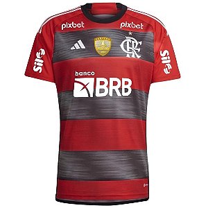 Nova Camisa Flamengo 1 Com Patch Libertadores E Todos Patrocinios Torcedor Masculina 2023 / 2024