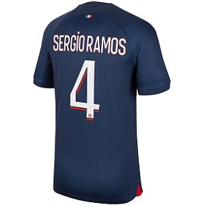 Nova Camisa PSG 1 Sergio Ramos 4 Torcedor 2023 / 2024