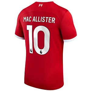 Camisa Liverpool 1 Mac Allister 10 Torcedor 2023 / 2024