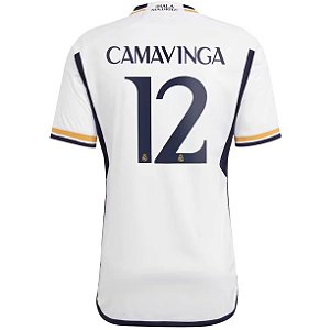 Nova Camisa Real Madrid 1 Camavinga 12 Torcedor 2023 / 2024