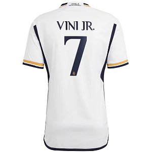Nova Camisa Real Madrid 1 Vini Jr. 7 Torcedor 2023 / 2024