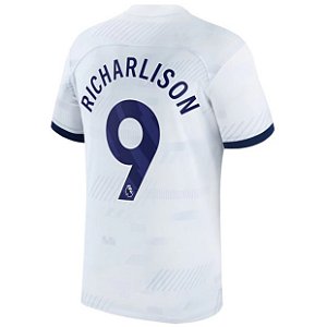 Nova Camisa Tottenham 1 Richarlison 9 Torcedor Masculina 2023 / 2024