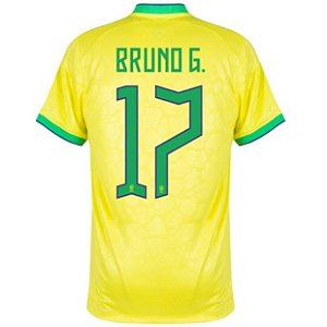 Nova Camisa Brasil 1 Amarela Bruno G. 17 Torcedor 2022 / 2023