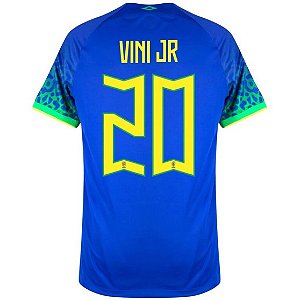 Nova Camisa Brasil 2 Vini Jr 20 Torcedor 2022 / 2023