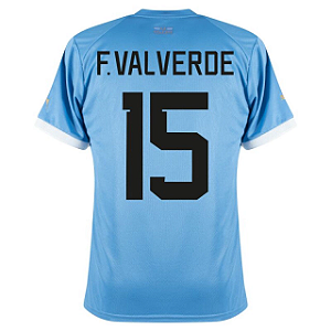 Nova Camisa Uruguai 1 F.Valverde 15 Torcedor 2022 / 2023