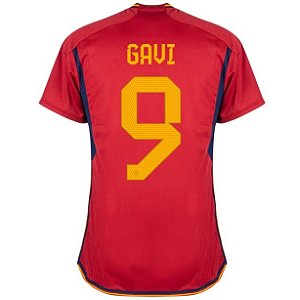 Camisa Espanha 1 Gavi 9 Torcedor 2022 / 2023