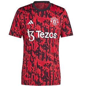 Nova Camisa Manchester United Treino Vermelha Torcedor Masculina 2023 / 2024