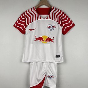 Kit Infantil Rb Leipzig 1 Branco Camisa e Short  2023 / 2024