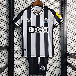 Novo Kit Infantil Newcastle 1 Camisa e Short  2023 / 2024