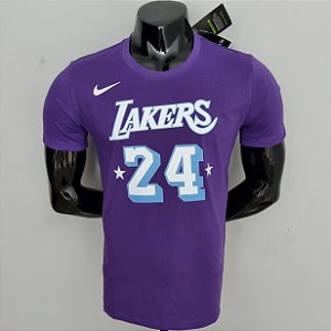 Camisa Casual NBA Roxa Lakers 24 Bryant