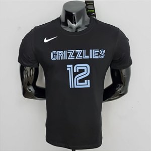 Camisa Casual NBA Preta Grizzlies morant 12