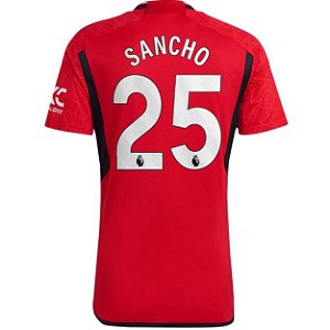 Nova Camisa Manchester United 1 Sancho 25 Torcedor 2023 / 2024