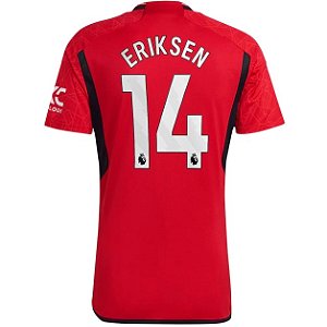 Nova Camisa Manchester United 1 Eriksen 14 Torcedor 2023 / 2024